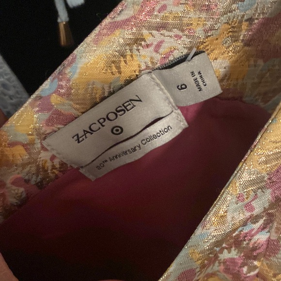 Gold bow dress by Zac Posen size 6 - Picture 2 of 3